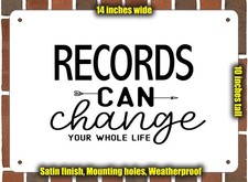 Metal Sign - Records Can