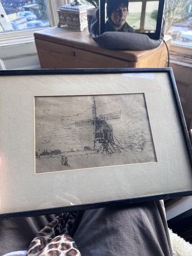 Antique vintage framed - antique, etching