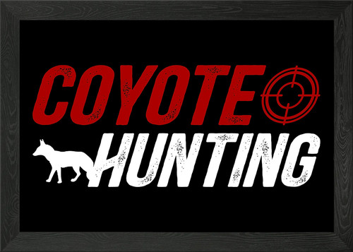 Coyote hunting framed wall art - wall,