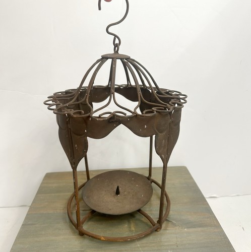 Vintage rustic hanging candle - rustic,