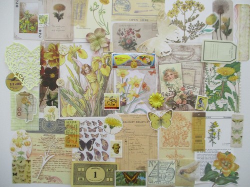 Yellow vintage paper - yellow,