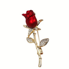 Vintage Style Rhinestone RED