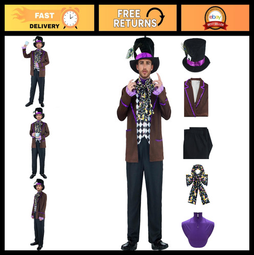 Men mad hatter costume - mad, set