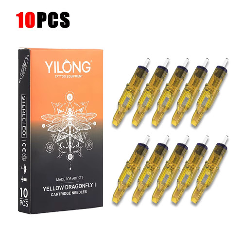 10pcs yellow dragonfly tattoo - yellow,