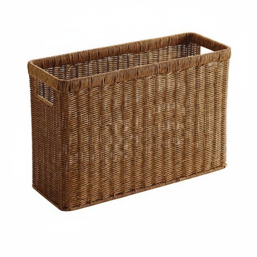 Lidded wicker basket space - basket,