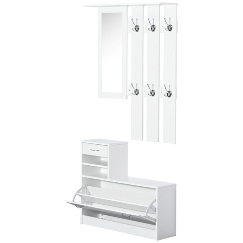 Homcom entryway organizer shoe - homcom,