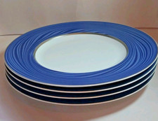 4 Large Bernardaud Blue Wave Plates, Chargers 32cm