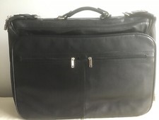 Black Soft Leather Tula Suit Carrier/Case