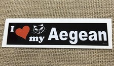 I Love My AEGEAN Cat Decal