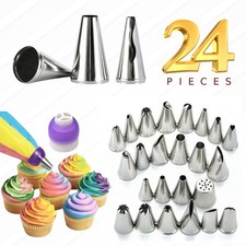 24 PIECES ICING PIPING NOZZLE TOOL SET BOX – CAKE CUPCAKE SUGARCRAFT DECORATING