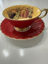 Aynsley Orchard Gold Tea Cup and Saucer English Bone China