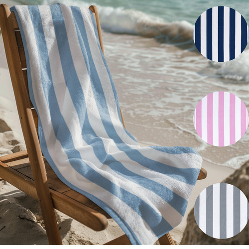 Large beach towel striped - beach,
