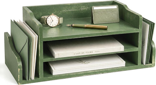 Wood desk organizer file - desk, organizer: