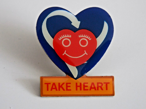 Take heart pin badge smiley - badge,