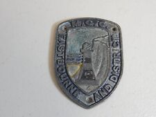Vintage Aluminium Paint Eastbourne and District MCC Motorcycle Club Badge Emblem