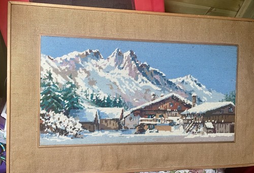 Framed completed vintage