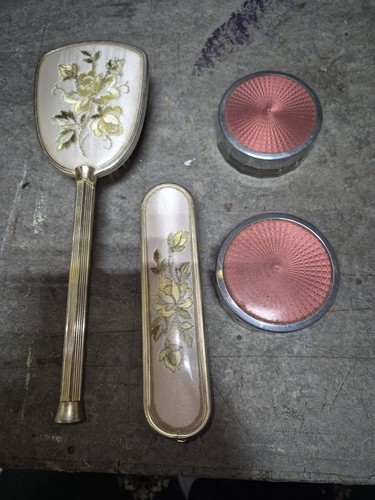 Vintage vanity set brush and - set,