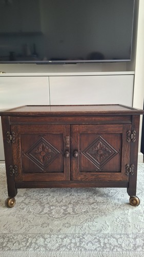 Antique oak chest - , drawers