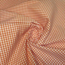 ORANGE GINGHAM 1/8" POLYCOTTON