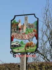 PHOTO  NEWBOURNE VILLAGE SIGN
