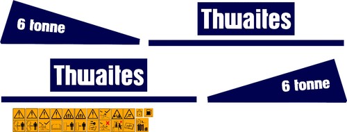 Thwaites tonne dumper decals - thwaites,