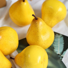 5PCS Simulation Pear Realistic Fake Fruits Artificial Fruit Model Party Decor