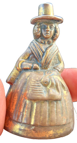 Solid brass victorian lady - solid,
