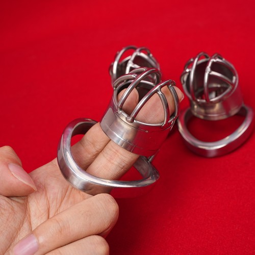 Stainless steel chastity penis - steel,