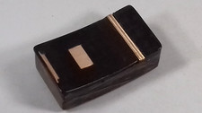 ANTIQUE GOLD PIQUE SNUFF BOX FAUX TORTOISESHELL INLAID GEORGIAN