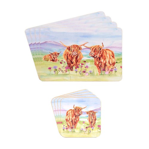 Highland cows placemats - cows, &