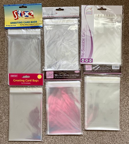 Job lot clear cello bags - lot, self