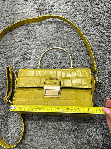 Yellow glossy faux leather - glossy,