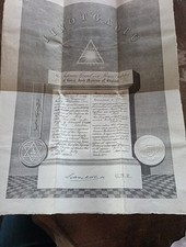 Free Mason Certificate 1946