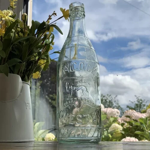 Large glass bottle laycocks - large,