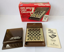 Mini Sensory Chess Challenger Fidelity Electronics Game in Box 80s Vintage