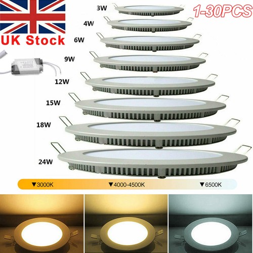 Led panel light round recessed - panel,