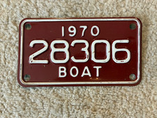 VINTAGE NAUTICAL BOAT LICENSE