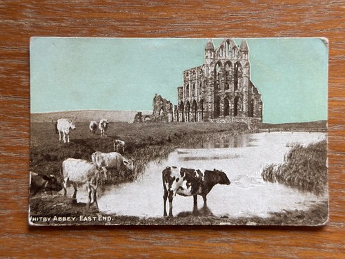 Antique postcard whitby abbey - antique,