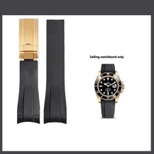 21mm 22mm Silicone Rubber Watch Strap Waterproof Sports Band for Rolex