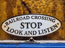VINTAGE RAILROAD CROSSING SIGN
