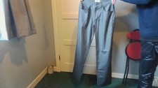 shiny pvc grey trousers