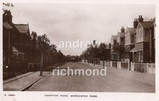 Worcester Park Hampton Road Surrey Posted 1915 Vintage Real Photograph Postcard