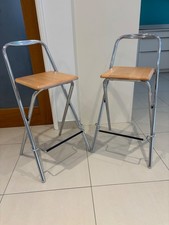 Excellent Condition 2 John Lewis Fiam Verona Folding Breakfast Bar Chair Stool