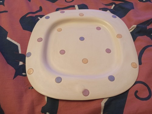 Spotted decorated plate polka - decorated,