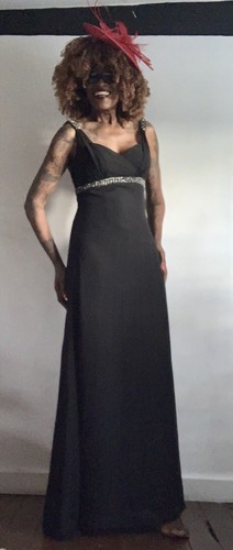 Black chiffon sheer - sheer, sleeveless