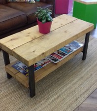 Rustic table in reclaimed