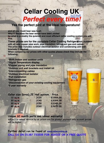 Beer cellar cooling system - cellar,
