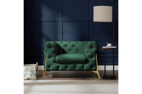 Velvet fabric chesterfield - fabric,