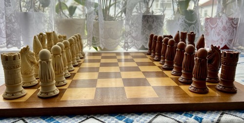 Wooden chess board - &, victorian