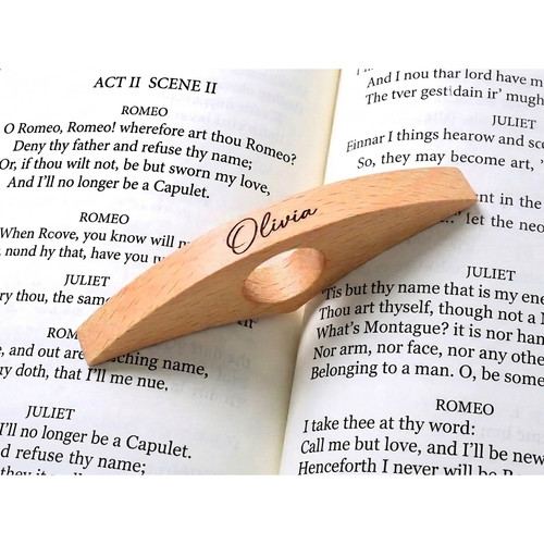 Personalised wooden book page - book,